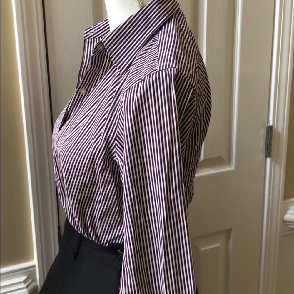Lauren Ralph Lauren green label stripe button down - Picture 5 of 8
